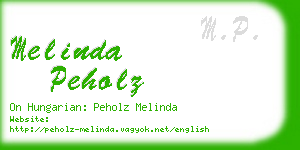 melinda peholz business card